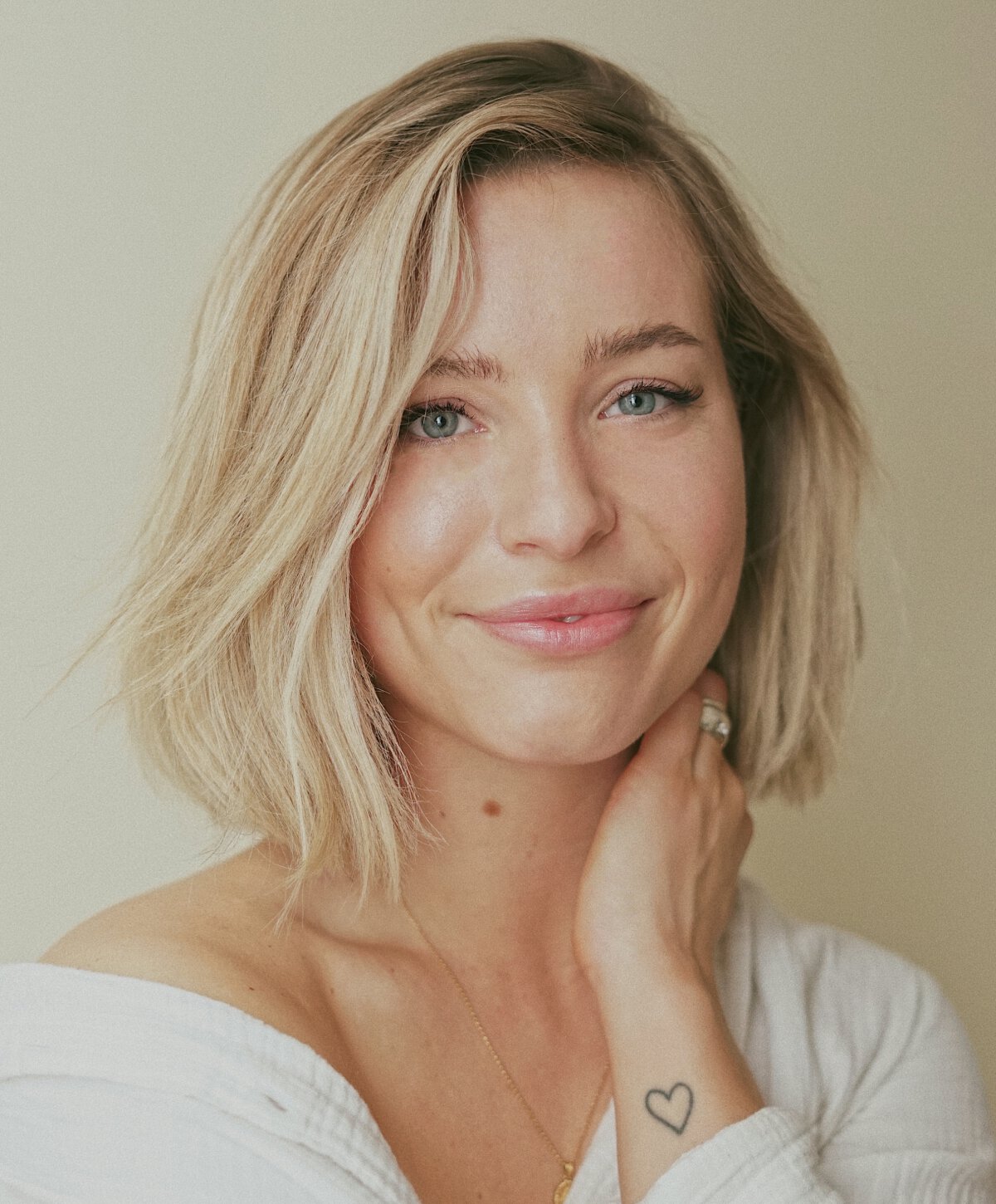 Petaluma facial model with blonde hair